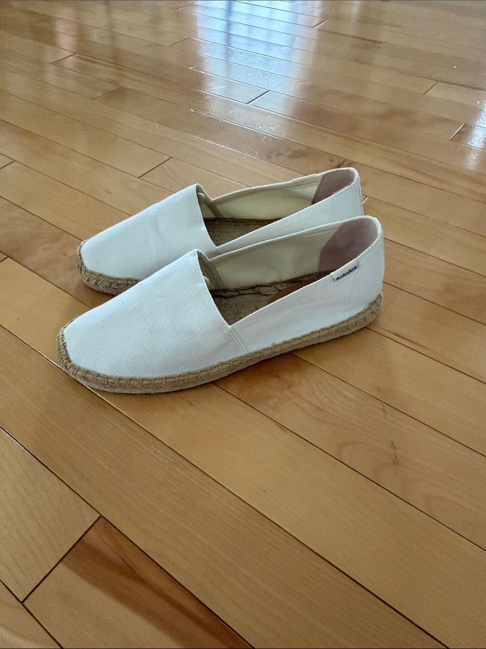 Soludos White Canvas Espadrille Slip-On